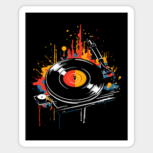 Vinyl Record DJ Turntble Magnet